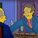 Chalmers, Skinner, and the notorious steamed hams, which are obviously grilled